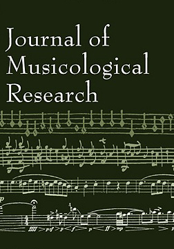 Journal of Musicological Research 27 cover