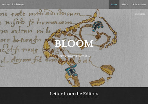 Screenshot of BLOOM | Ancient Exchanges online journal featuring artist Laura Dolp's "Where I Hoped Rock Would Be"